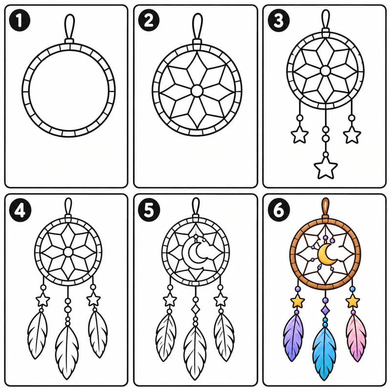 Fantasy dreamcatcher Drawing Ideas