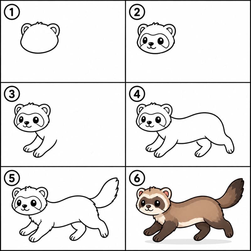 Ferret running Drawing Ideas