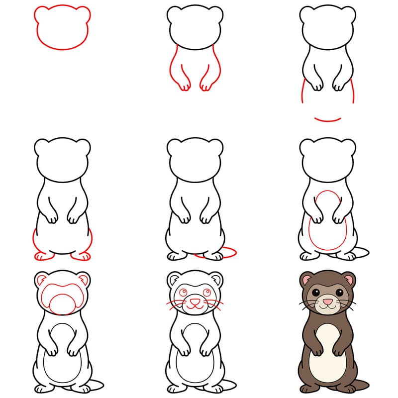 Forest ferret Drawing Ideas