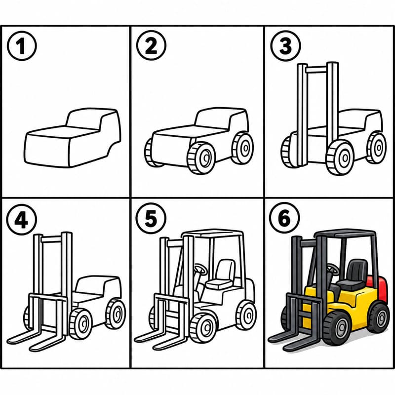 Forklift truck Drawing Ideas