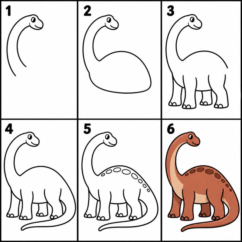 Giant Brontosaurus Drawing Ideas