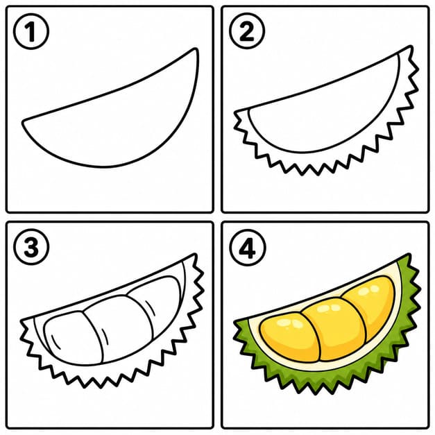 Honey Durian Drawing Ideas
