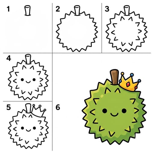 King Durian Drawing Ideas