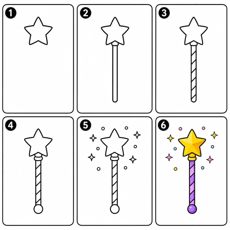 Magic Wand Drawing Ideas