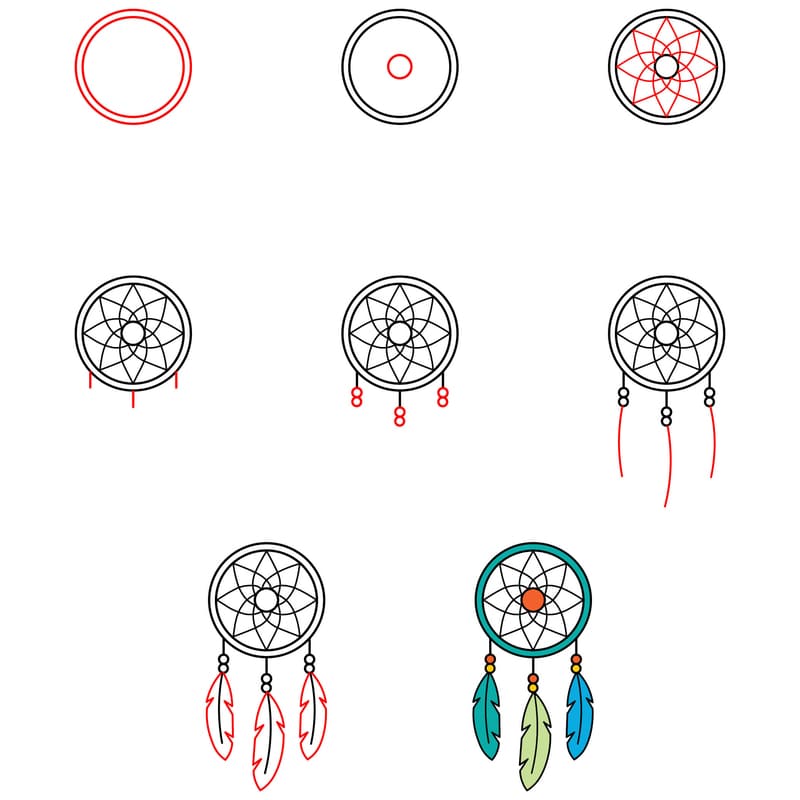 Mini Dreamcatcher Drawing Ideas