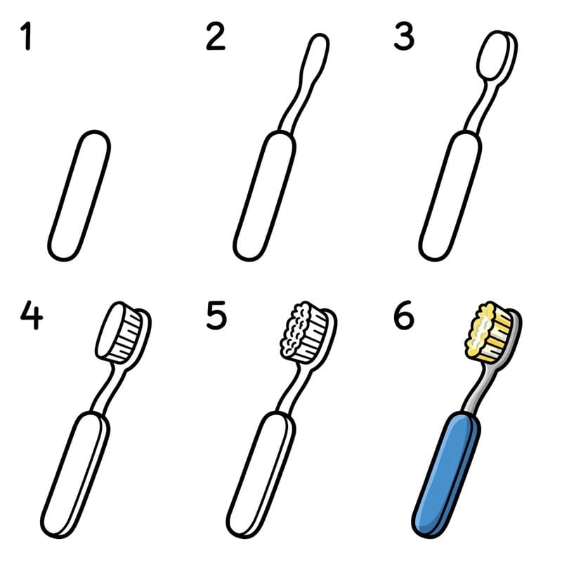 Mini toothbrush Drawing Ideas