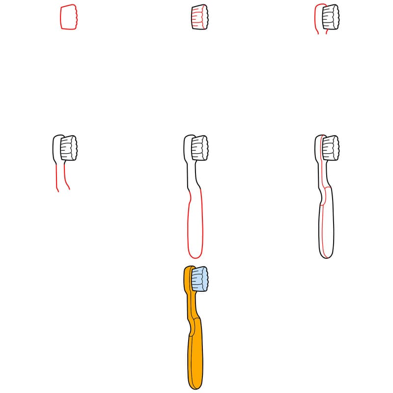 Minimalist toothbrush Drawing Ideas
