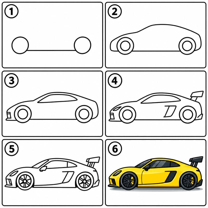Modern race car Drawing Ideas