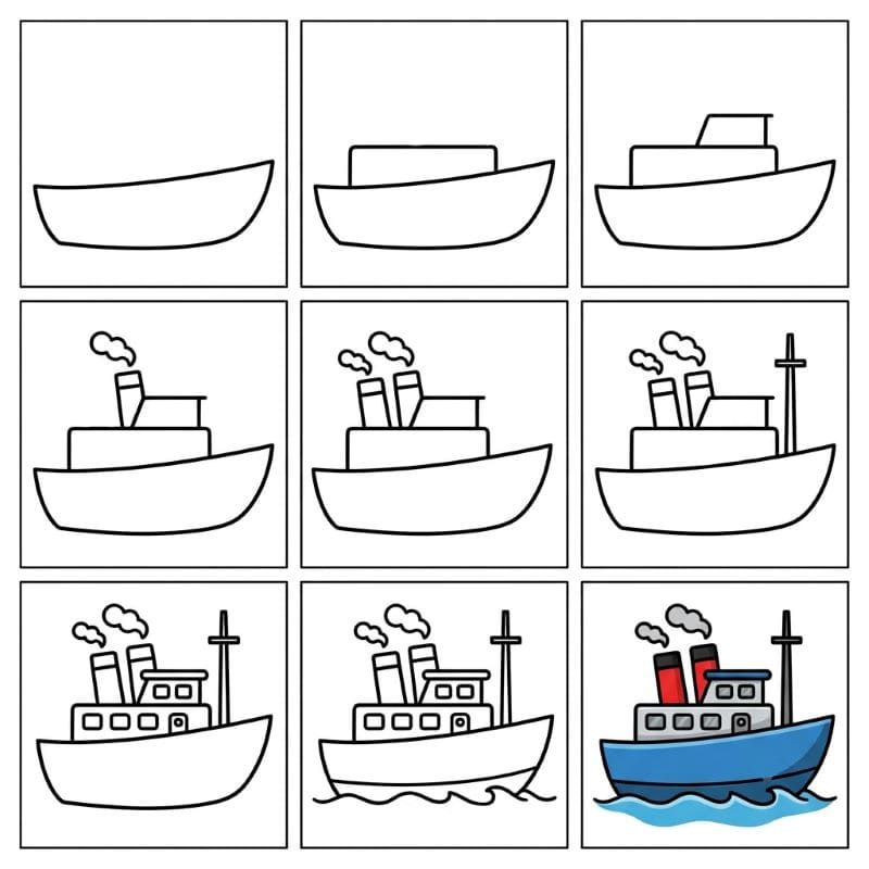 Ship Drawing Ideas