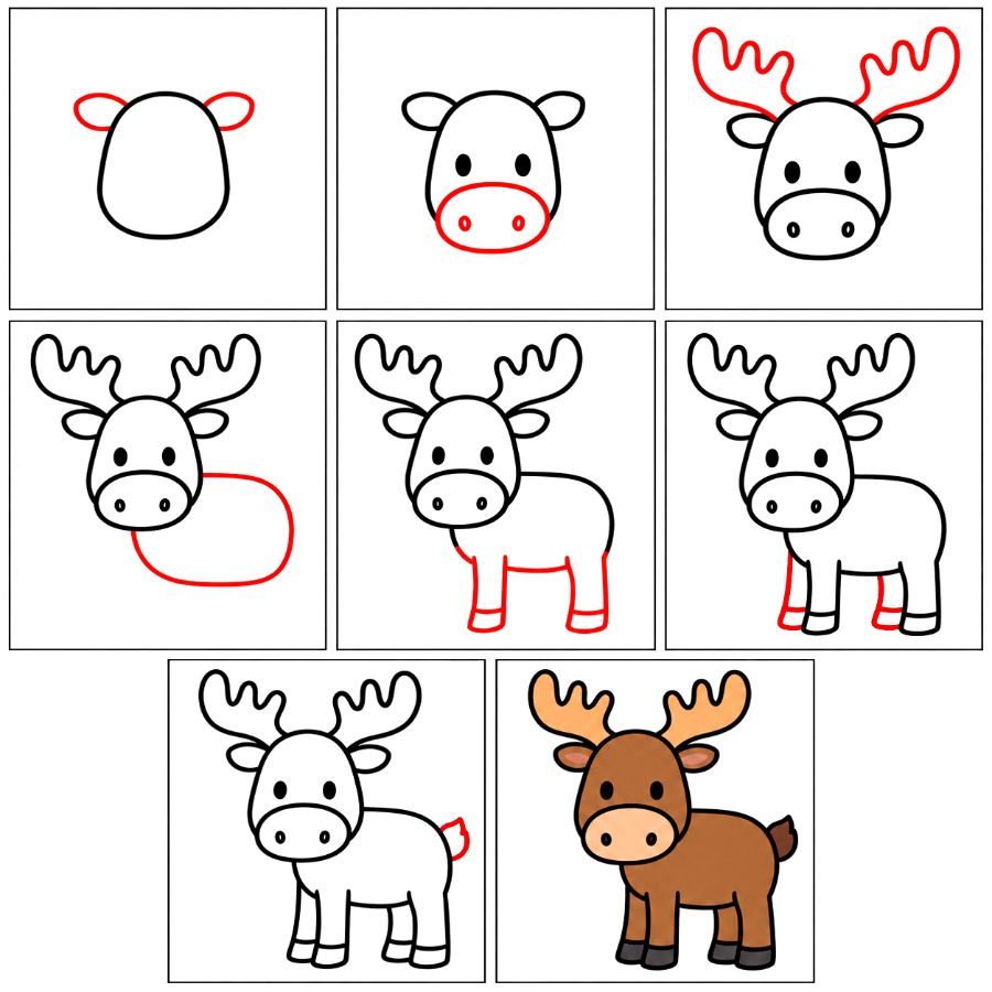 Moose basic image Drawing Ideas