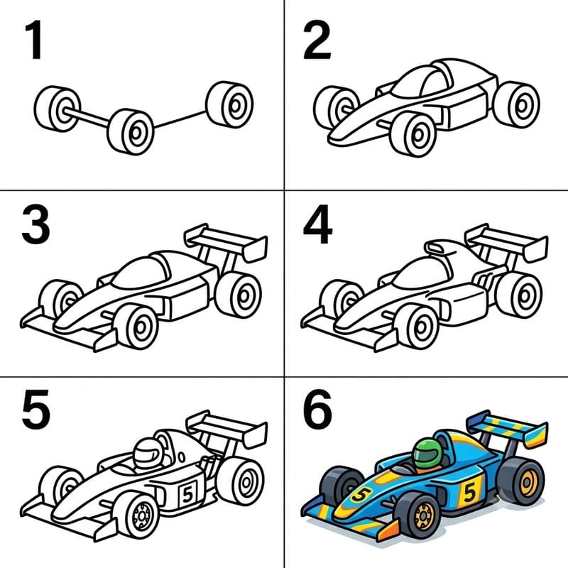Professional race car Drawing Ideas