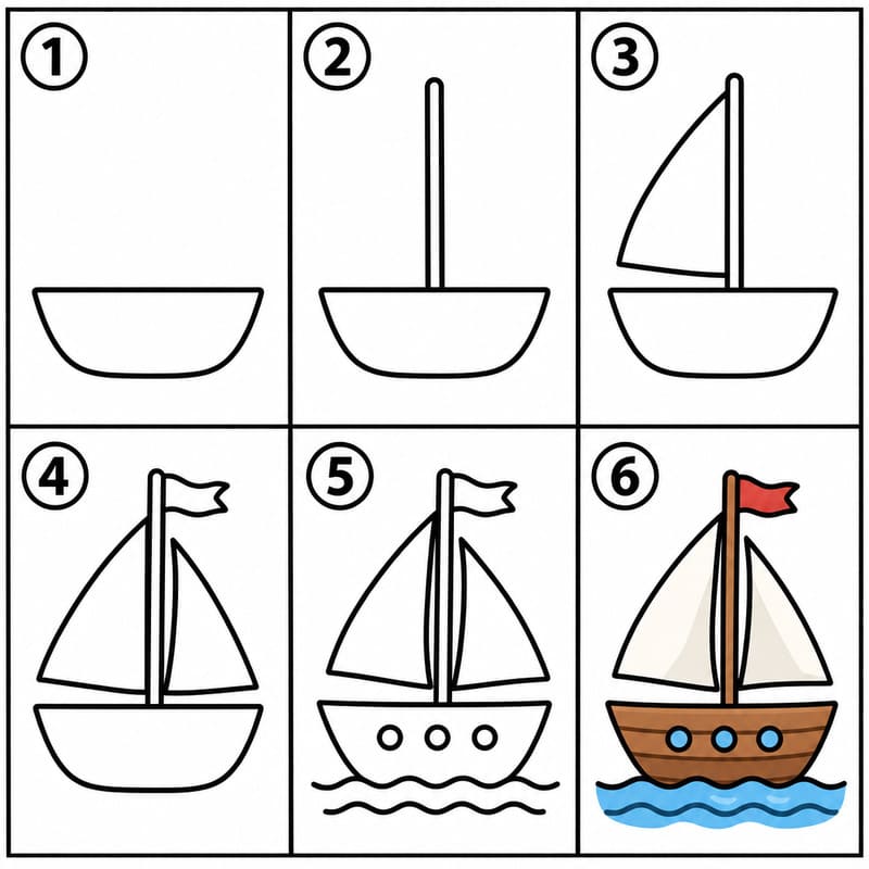 Sailing ship Drawing Ideas