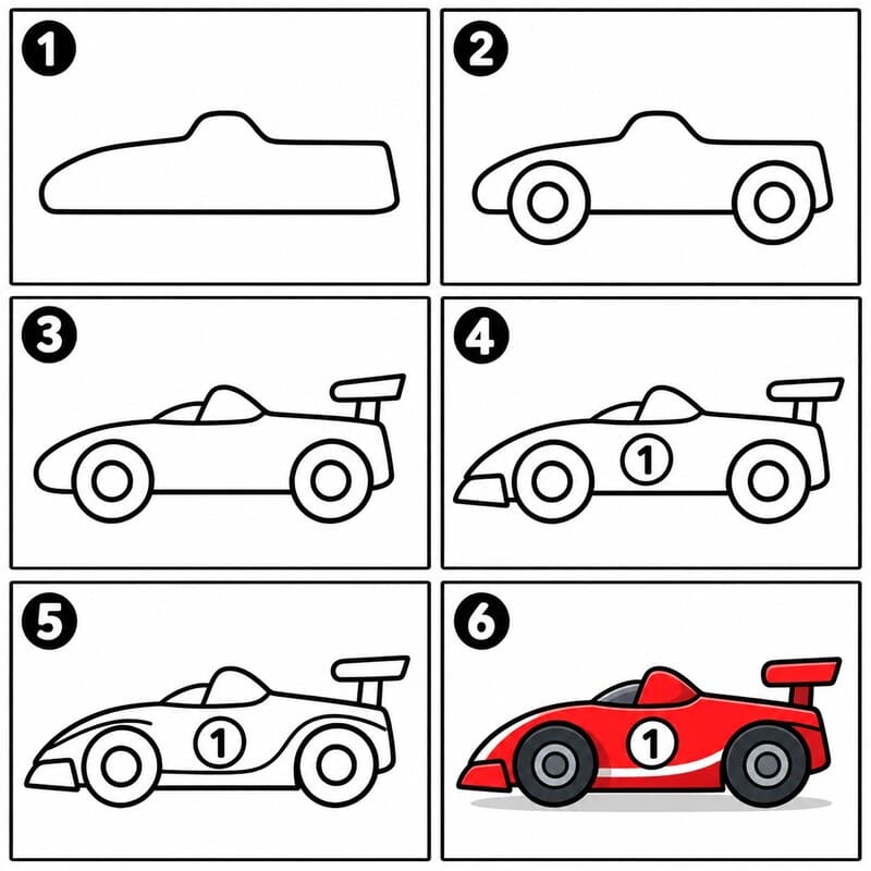 Race Car Drawing Ideas