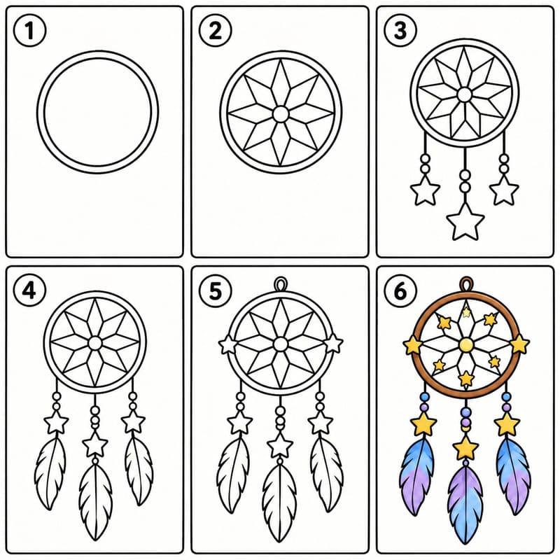Starry dreamcatcher Drawing Ideas