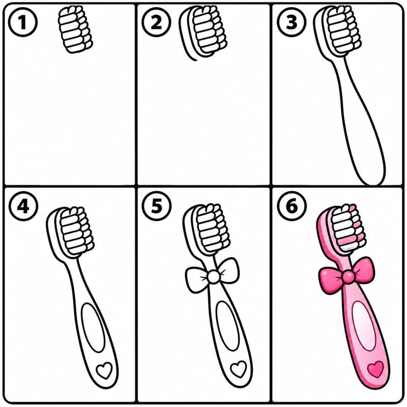 Toothbrush for girls Drawing Ideas
