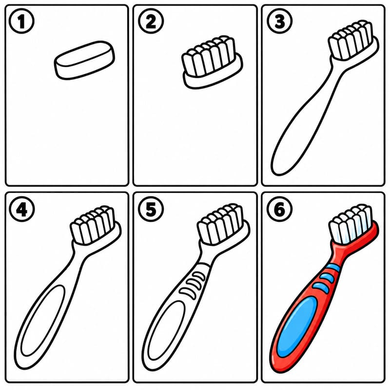Toothbrush for kids Drawing Ideas