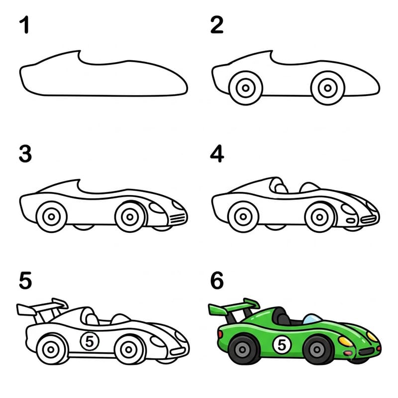 Urban race car Drawing Ideas