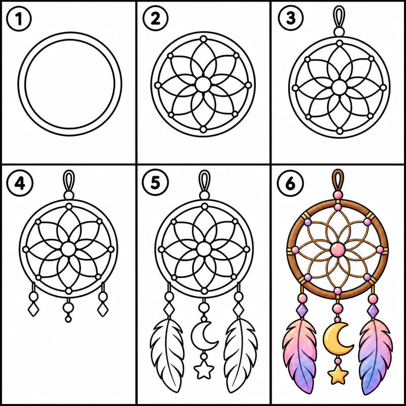 Dreamcatcher Drawing Ideas