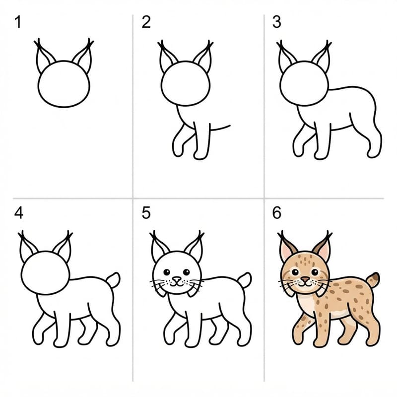 Baby lynx Drawing Ideas