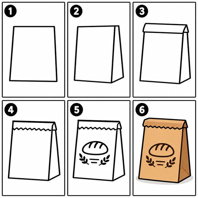 Bread Paper Bag Drawing Ideas