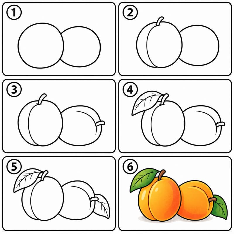 Bright apricot Drawing Ideas