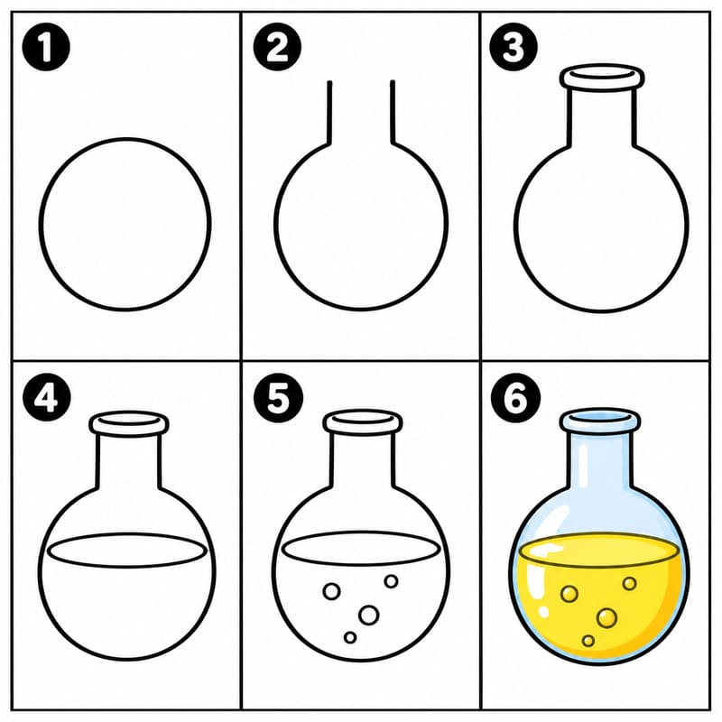 Circular beaker Drawing Ideas