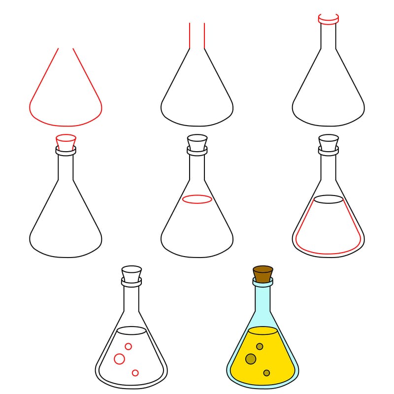 Classic beaker Drawing Ideas