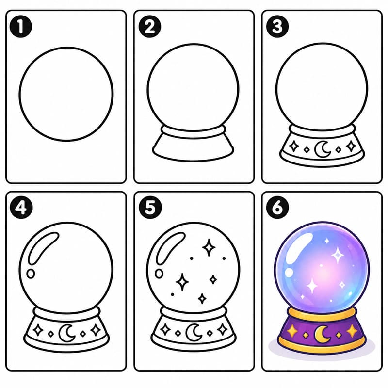 Crystal Ball Drawing Ideas