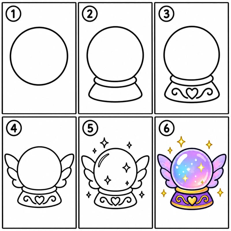Fairy Crystal Ball Drawing Ideas