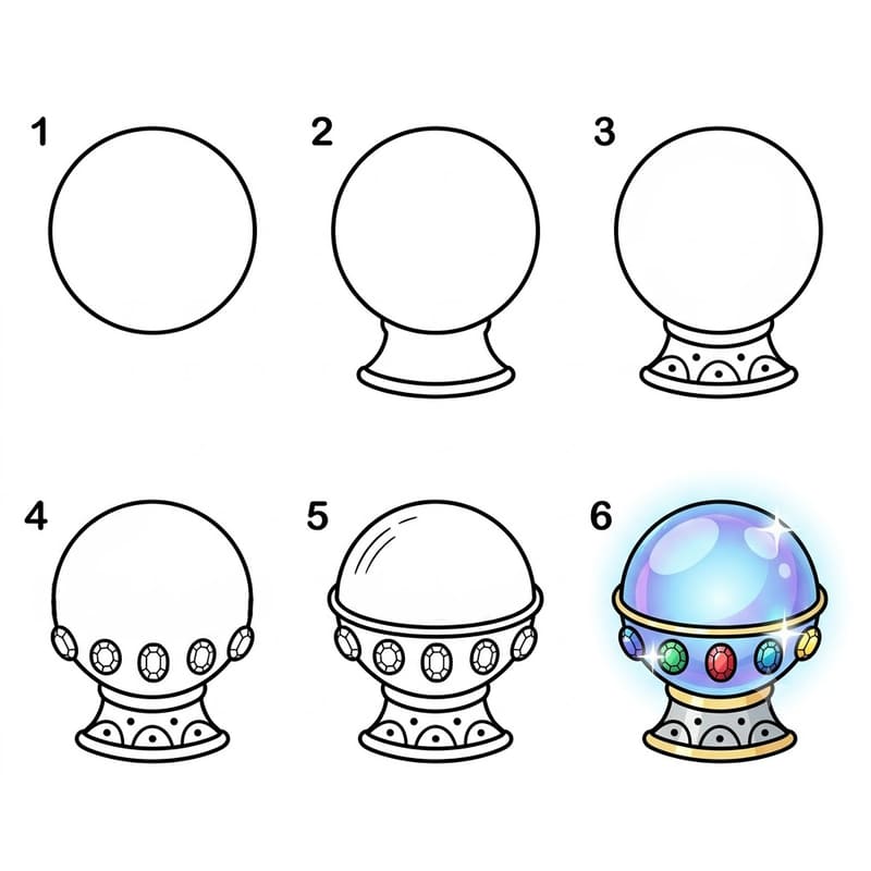 Fantasy Crystal Ball Drawing Ideas