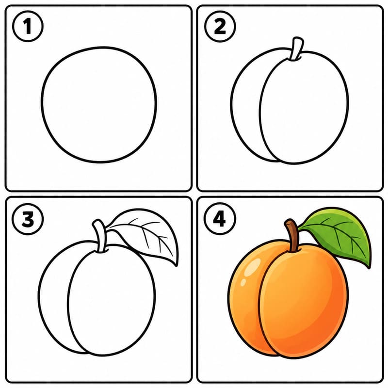 Farm apricot Drawing Ideas
