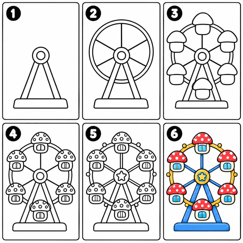 Ferris Wheel Drawing Ideas
