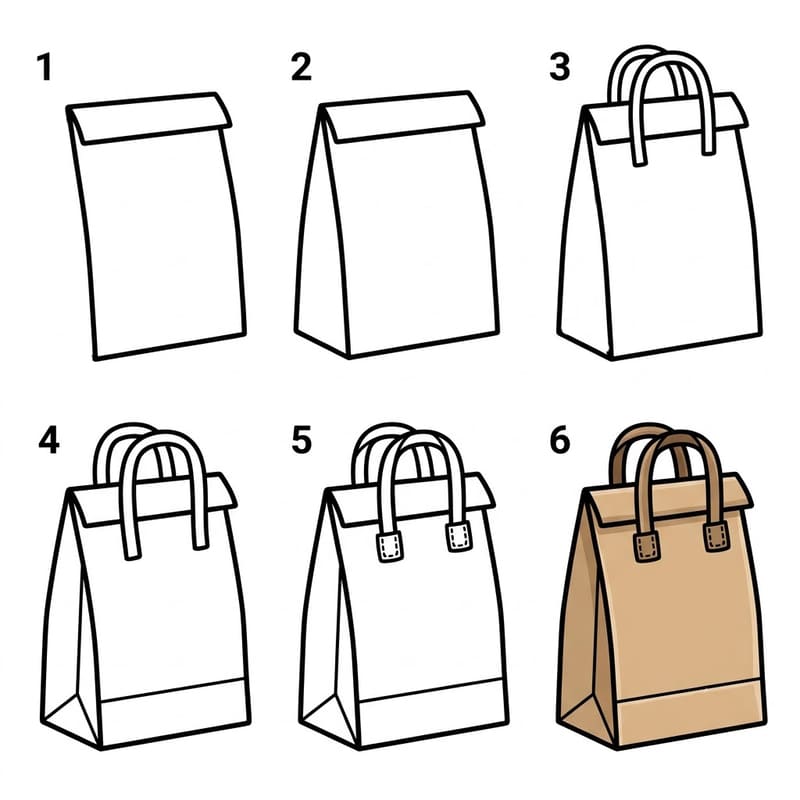 Paper Bag Drawing Ideas