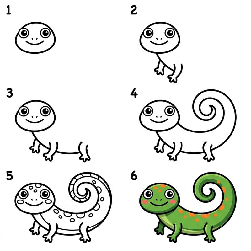 Funny salamander Drawing Ideas