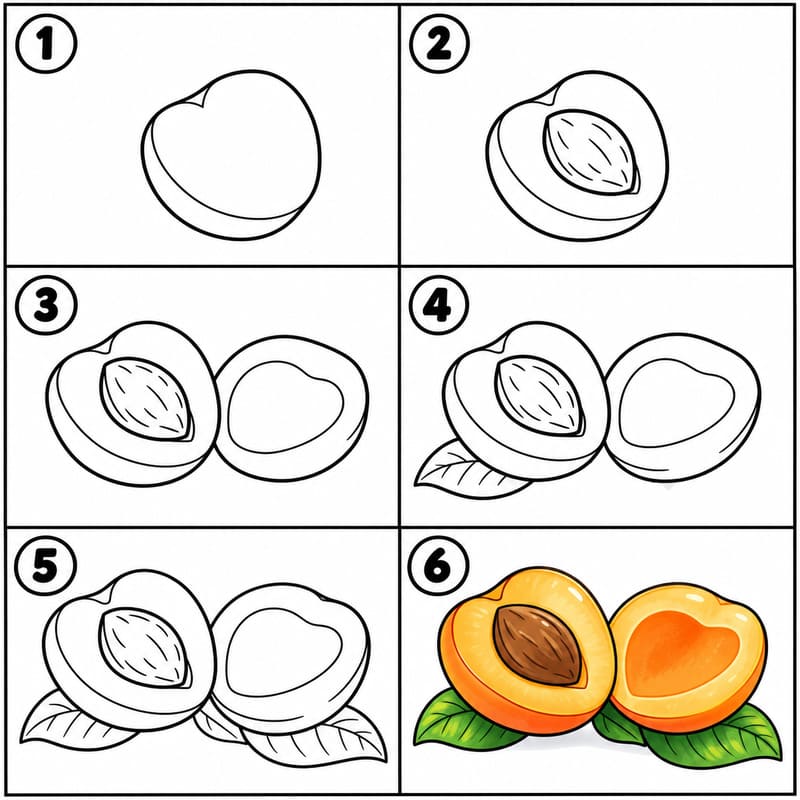 Garden apricot Drawing Ideas