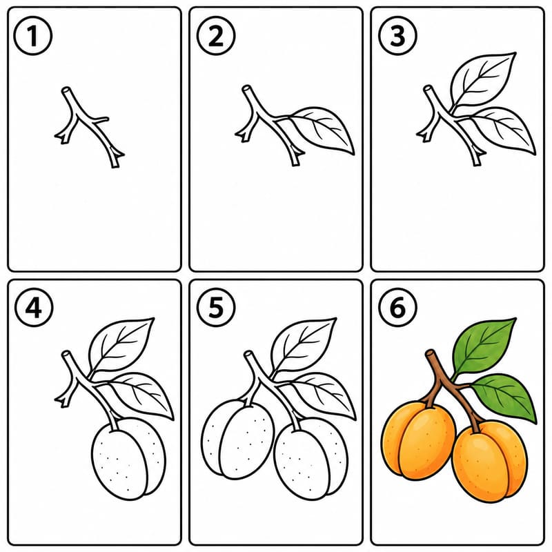 Golden apricot Drawing Ideas