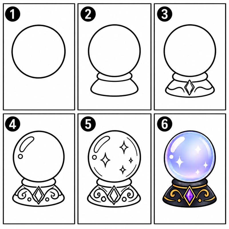 Gothic Crystal Ball Drawing Ideas