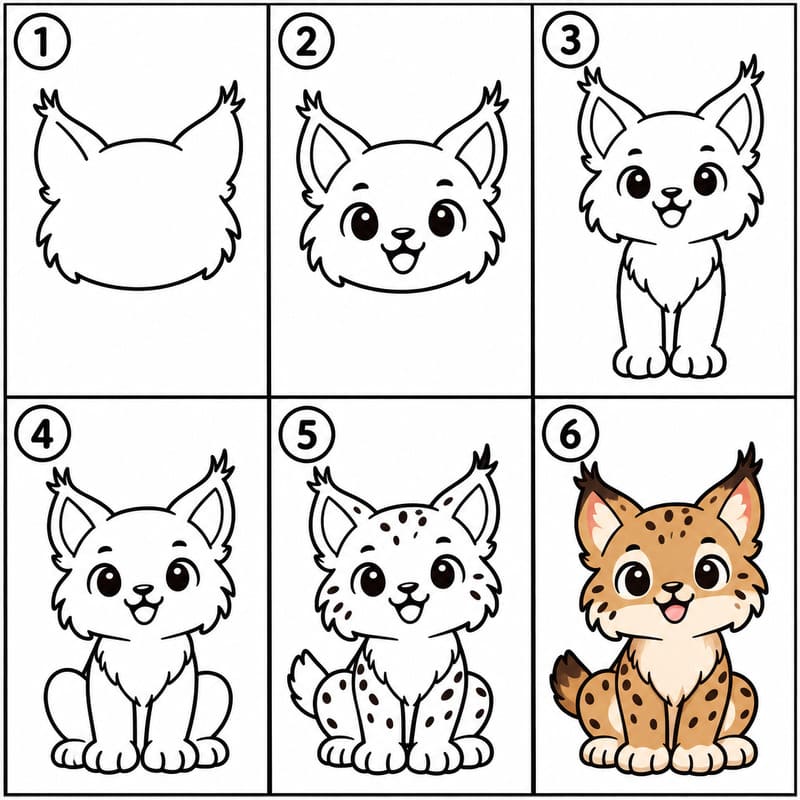 Lynx cub Drawing Ideas