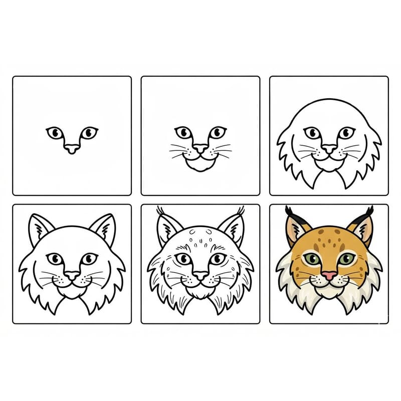 Lynx face Drawing Ideas