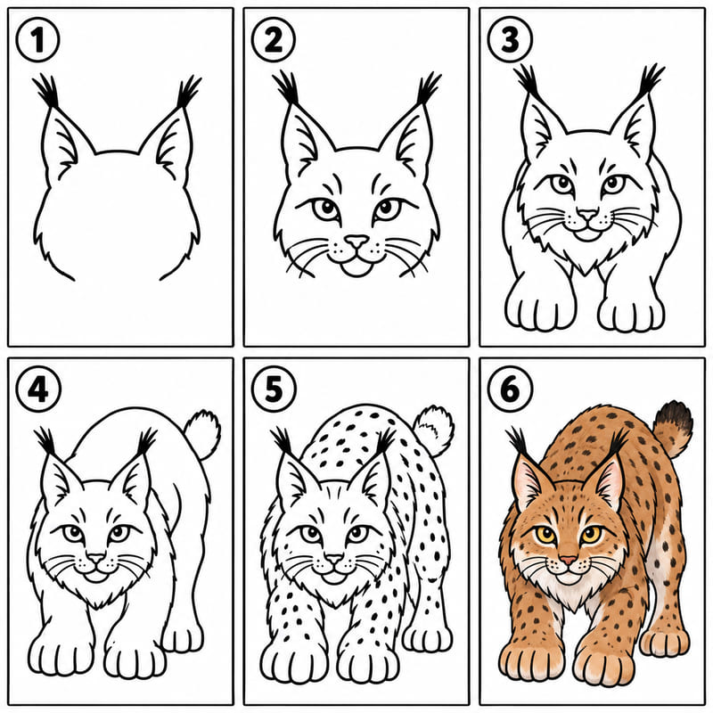Lynx lurking Drawing Ideas
