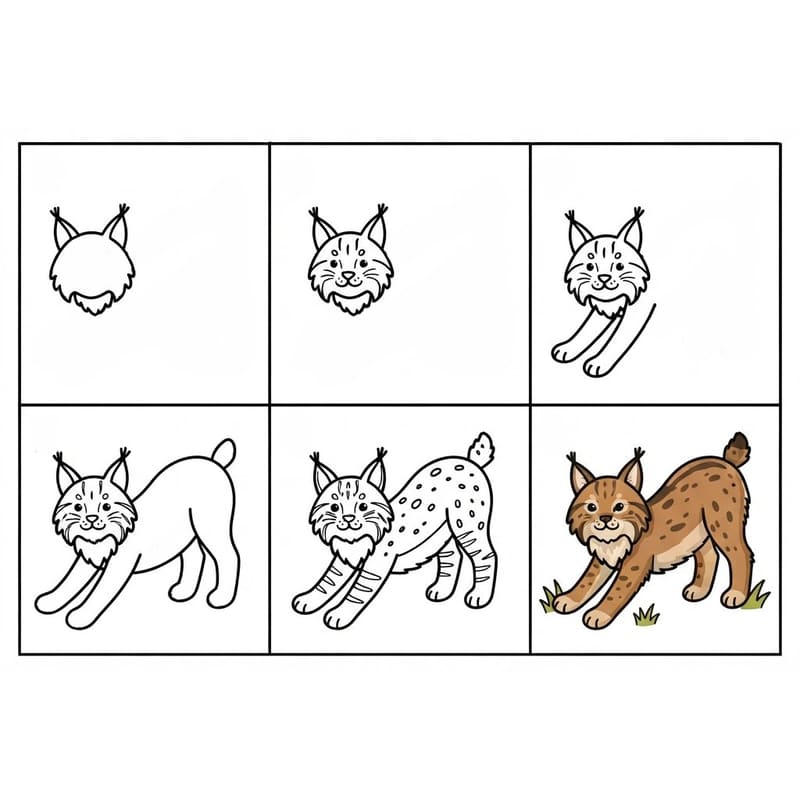 Lynx stretching Drawing Ideas