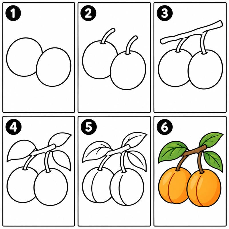 Natural apricot Drawing Ideas