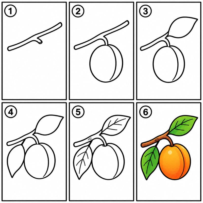 Organic apricot Drawing Ideas
