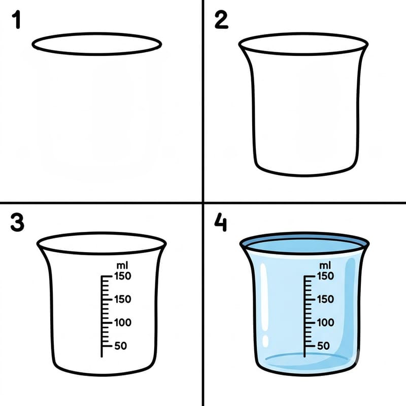 Short wide beaker Drawing Ideas