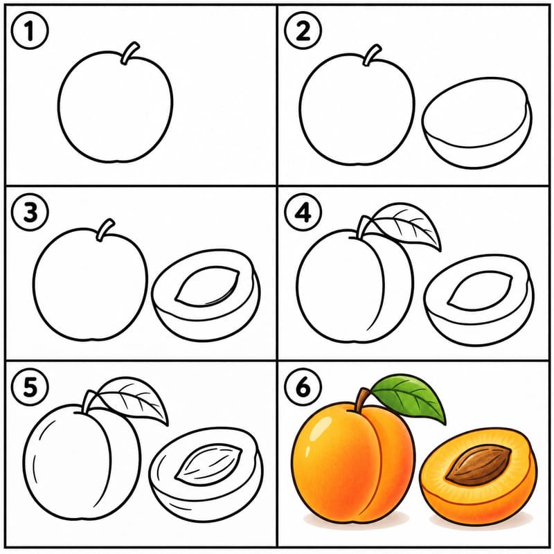 Smooth apricot Drawing Ideas