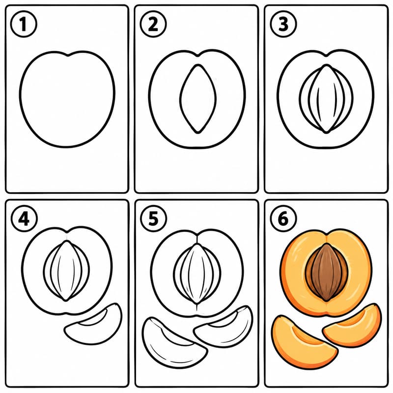 Sunny apricot Drawing Ideas