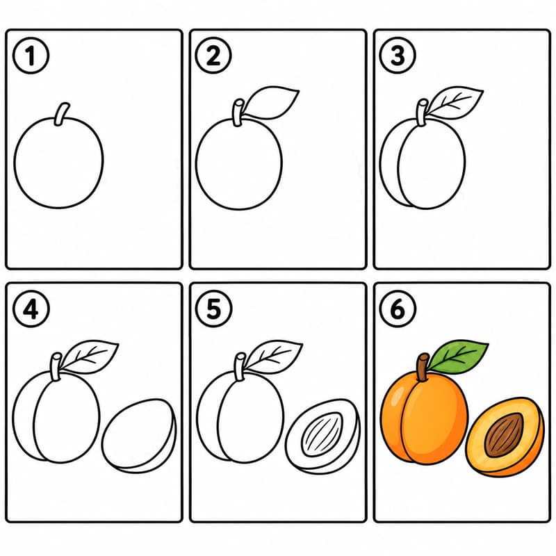 Sweet apricot Drawing Ideas