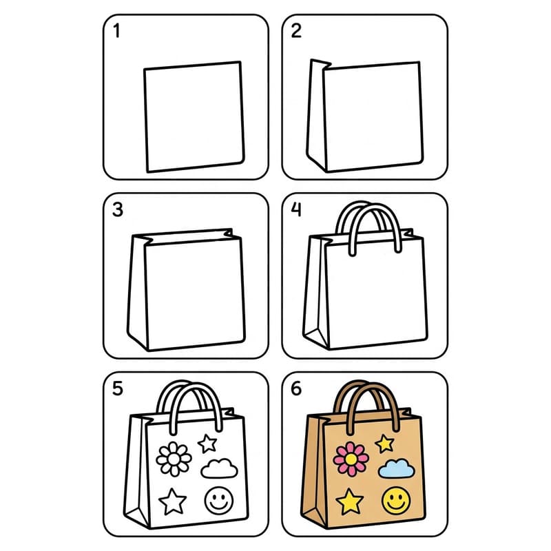 Takeout Paper Bag Drawing Ideas
