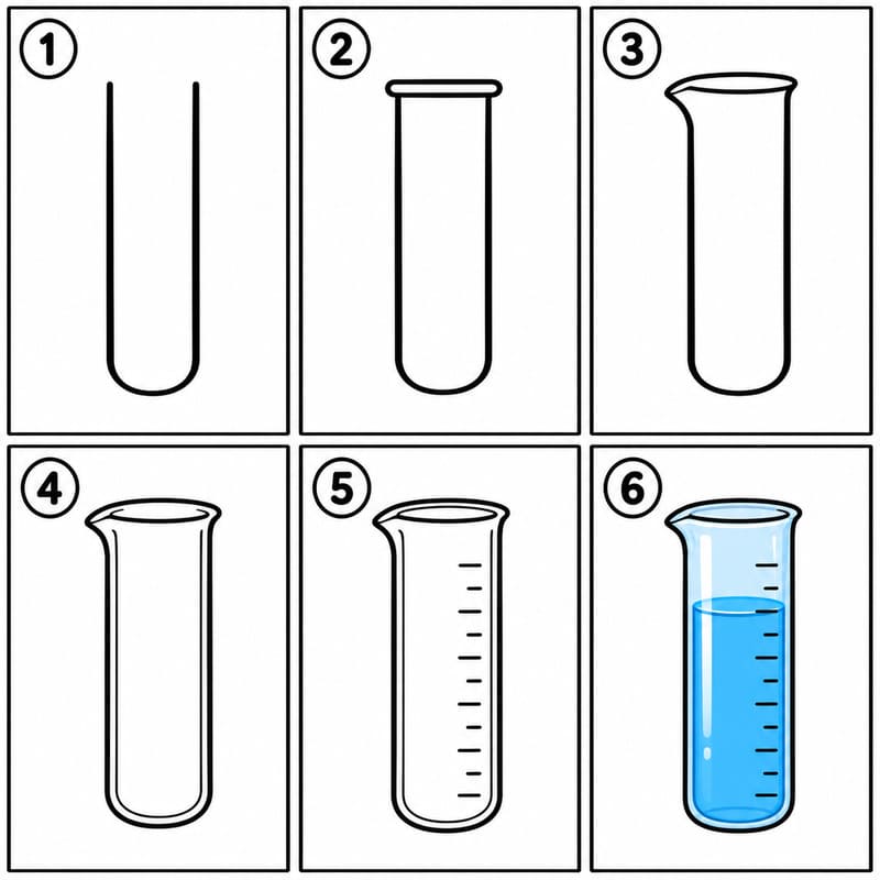 Tall narrow beaker Drawing Ideas