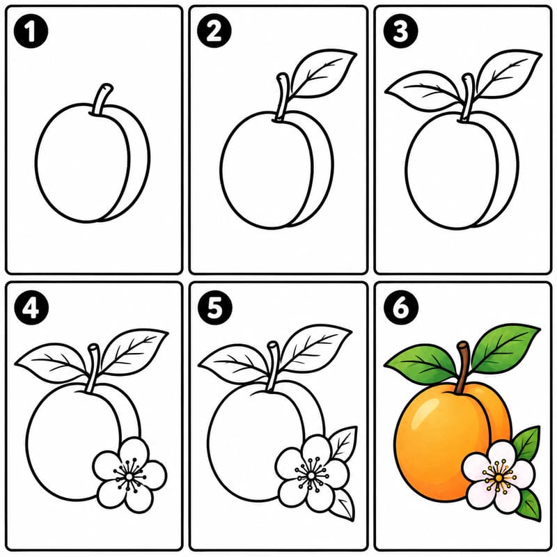 Apricot Drawing Ideas